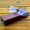 Clara Vida Rimless Luxury Tr90 Temples Rectangular Simple Diamond Cut Multilayer Coating Men Women Reading Glasses +0.75 To +4