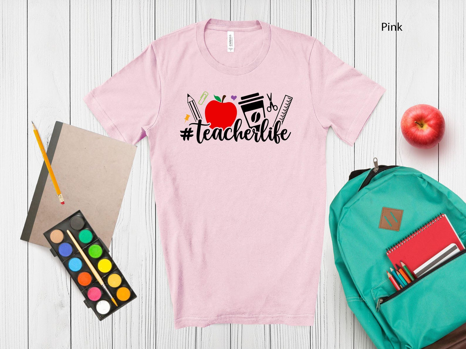 Hashtag Teacher Life Unisex T-shirt | Teachers TShirt, Funny Tee M
