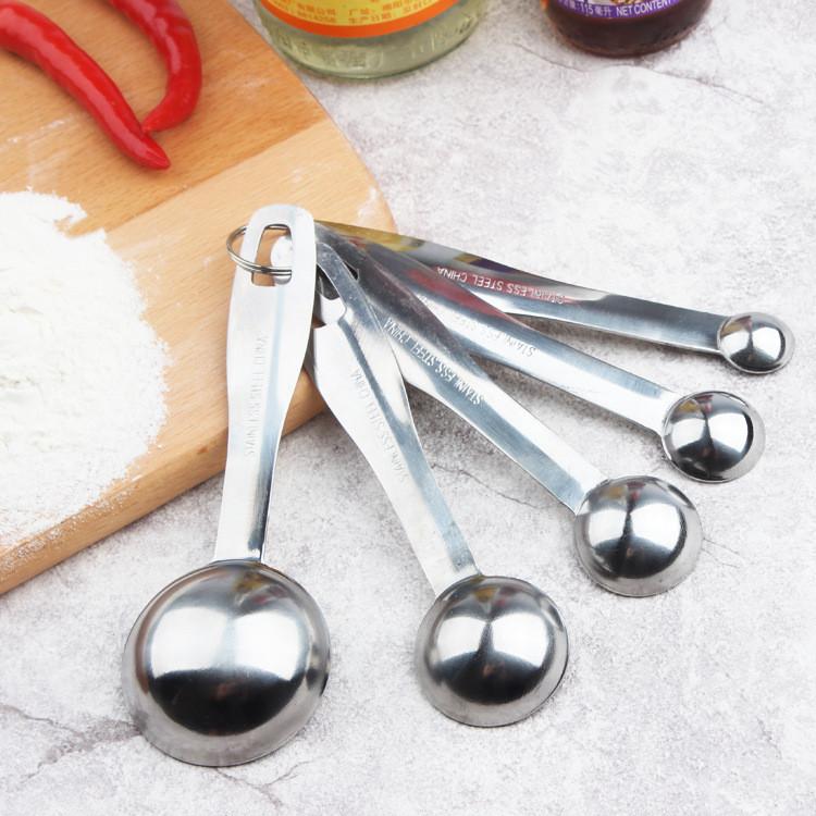 Steel Sleek Stainless Measuring Spoon Set Of Five Ideal For Coffee Baking And Gifts Holiday