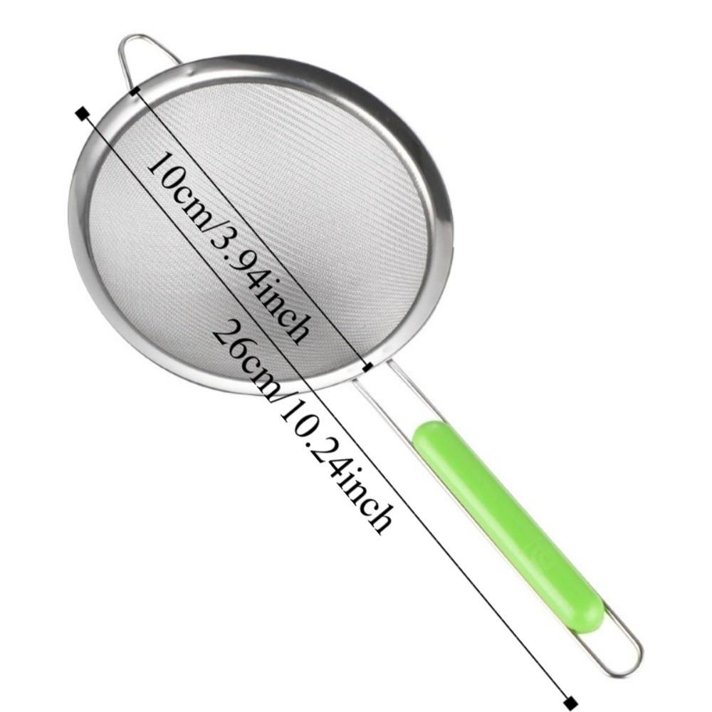 

Durable Stainless Steel Fine Mesh Strainer Long Handle Fine Mesh Colander Sieve Multi-function Oil Strainer Kitchen Baking Tools