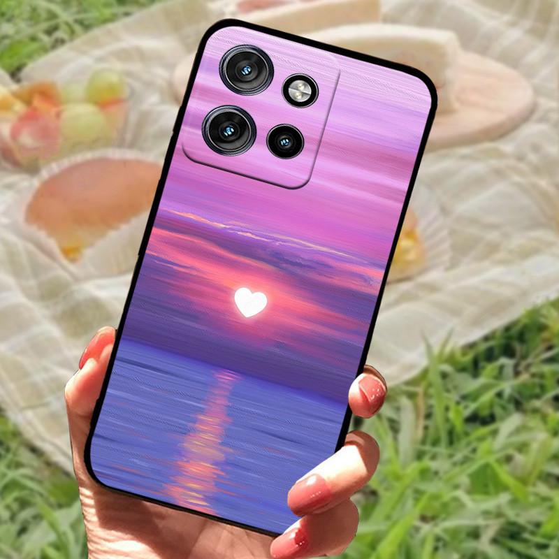 For Motorola Edge 50 Neo Case Edge50 For Moto Edge 50 Neo Phone Case Cover 50 Neo 6.4" Coque Black Silicone Soft Back Cover Case