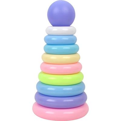 Oz Toy 9-stage Pastel Ball Ring Toss Ring Stacking Set, Mixed Colors, 1 Set, Korean Baby Products