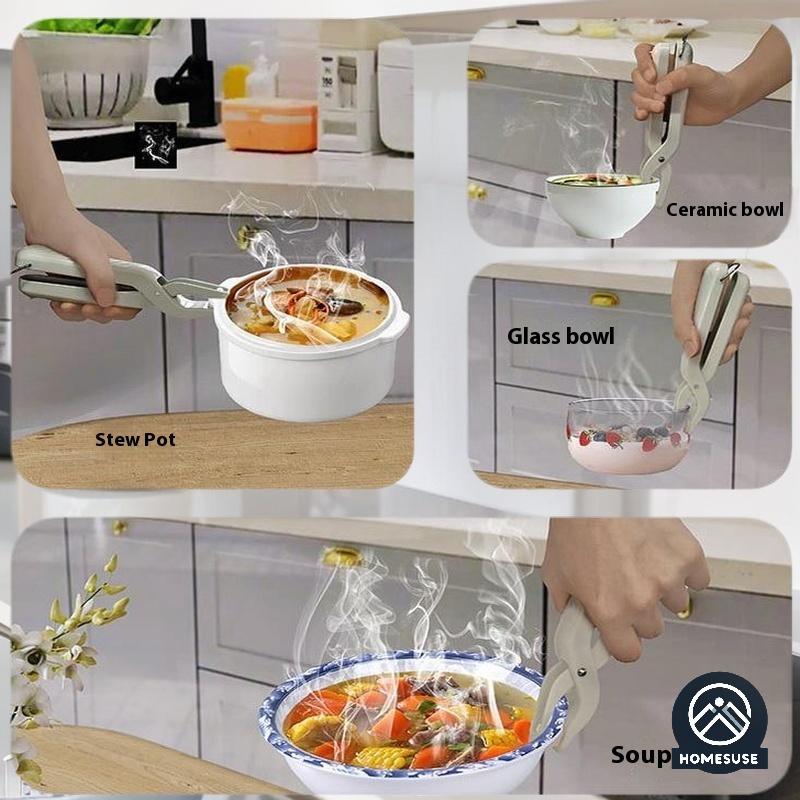 Anti-scald Clip Silicone Bowl Clamp Anti Scald Plate Bowl Dish Pot Holder Anti-hot Clip Lifter Kitchen Accessories Gadget
