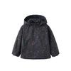 Boys' Jacket, Autumn and Winter Children's Clothing, Baby Boy's Fleece-Lined Hooded Zipper Shirt, Children's Dinosaur Windbreaker