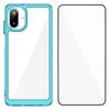 For Samsung Galaxy A07 4G Phone Case WANLONFENG XC Series TPU Acrylic Cover with Tempered Glass (Big Lens Hole)