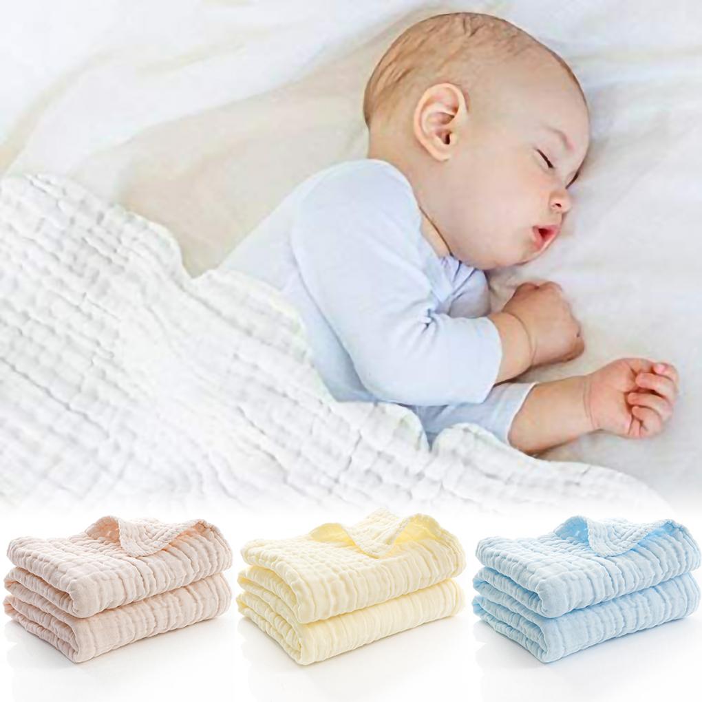 Baby Blanket Cotton Kids Swaddling Newborn Sleeping Towel Portable Travel Infant Stroller Washcloth 105x105cm for Home