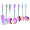 Rose Gold Western Cutlery Set Stainless Steel Tableware Spoon Fork Knife Dinnerware Set Kitchen Dinner Set Luxury Home Flatware