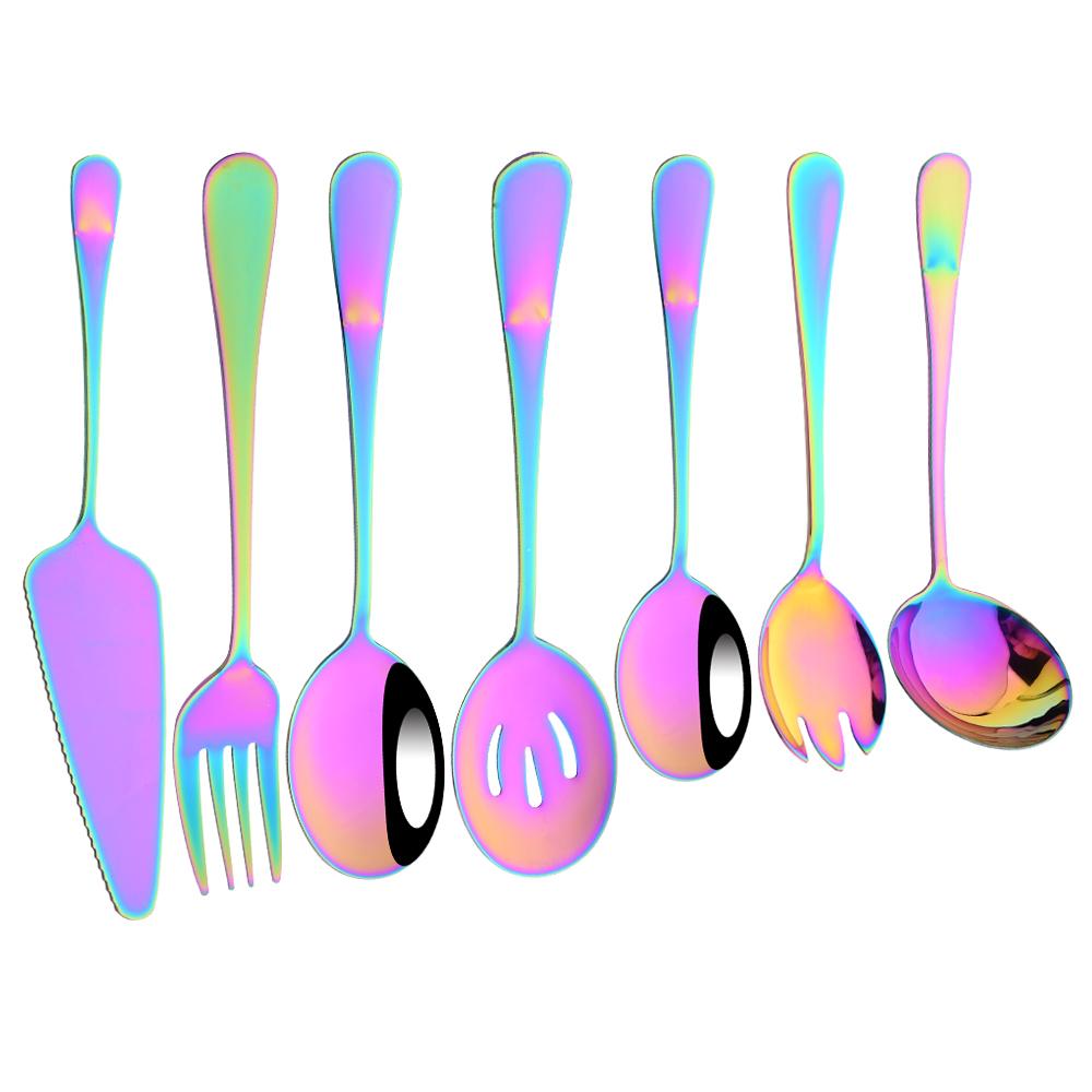 Rose Gold Western Cutlery Set Stainless Steel Tableware Spoon Fork Knife Dinnerware Set Kitchen Dinner Set Luxury Home Flatware