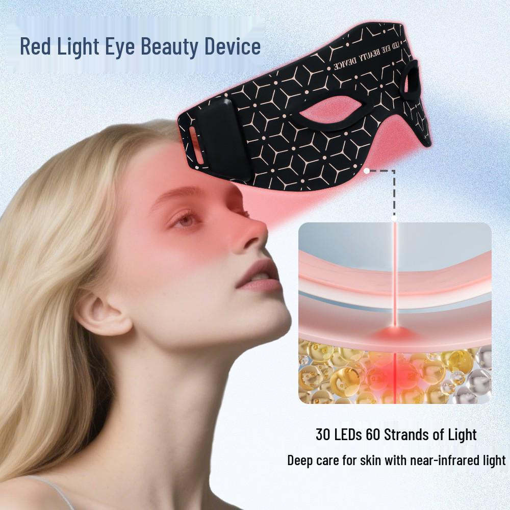 Portable Rechargeable Eye Massager with Red Light Therapy for Eye Care