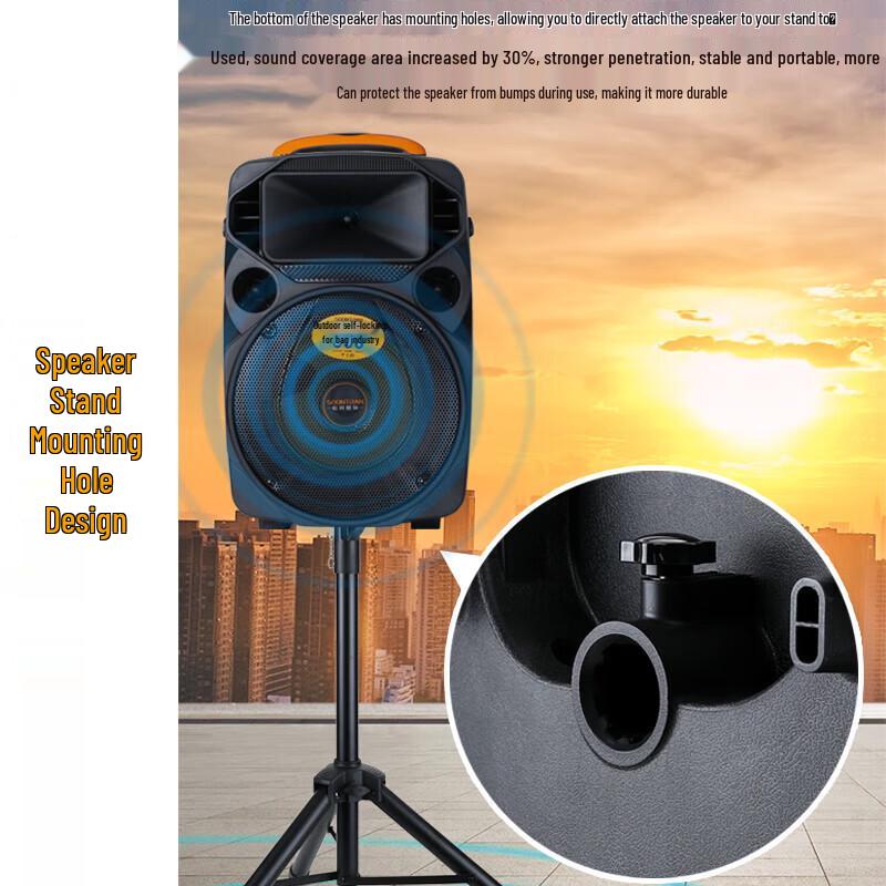 Songchuan A15-66 15-inch Outdoor Karaoke Trolley Speaker CN plug (adapter included)