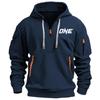 New Models Autumn Winter Men's Leisure Sports Multi-zip Arm Pocket Hoodie Jumper Hoodie Sports and Leisure Jacket
