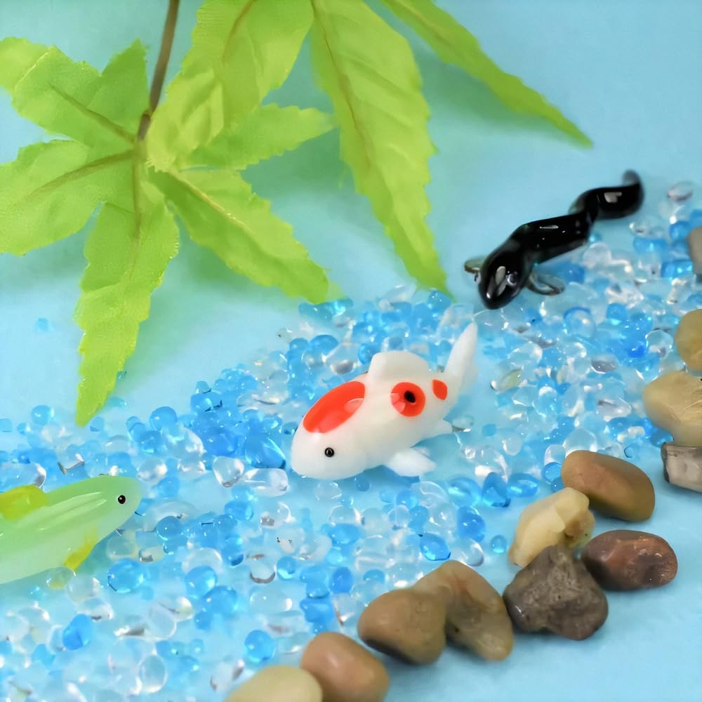 Four Cart Cute Handmade Glass Crafts [Koi] X 5-Piece Set