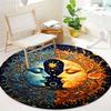 Opposite Moon Round Rug Nonslip Area Rug Office Chair Mat Carpet Perfect For Bedroom Living Room Office Easy Clean Aesthetic Home Decor