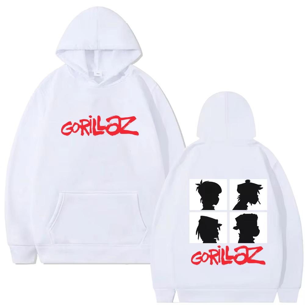 Rock Band Gorillaz Album Graphic Hoodies Men Women Punk Oversized Hooded Tracksuit Male Retro Gothic Hoodies