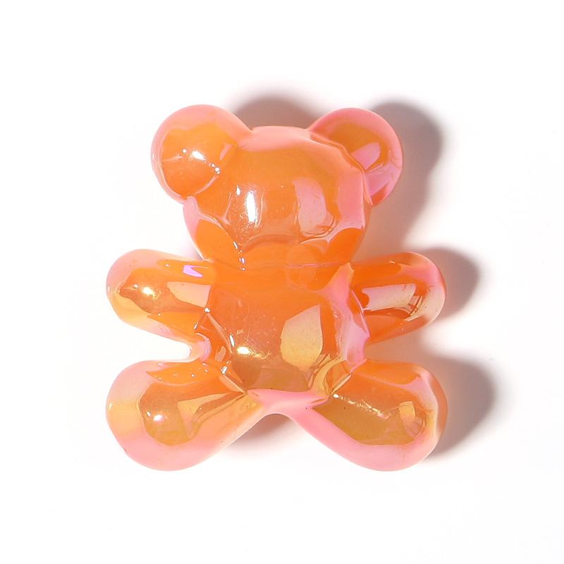 10Pcs Candy Color Bear Acrylic Beads Faceted Cute Gummy Bear Loose Beads for Jewelry Making DIY Gifts Necklace Bracelet Supplies