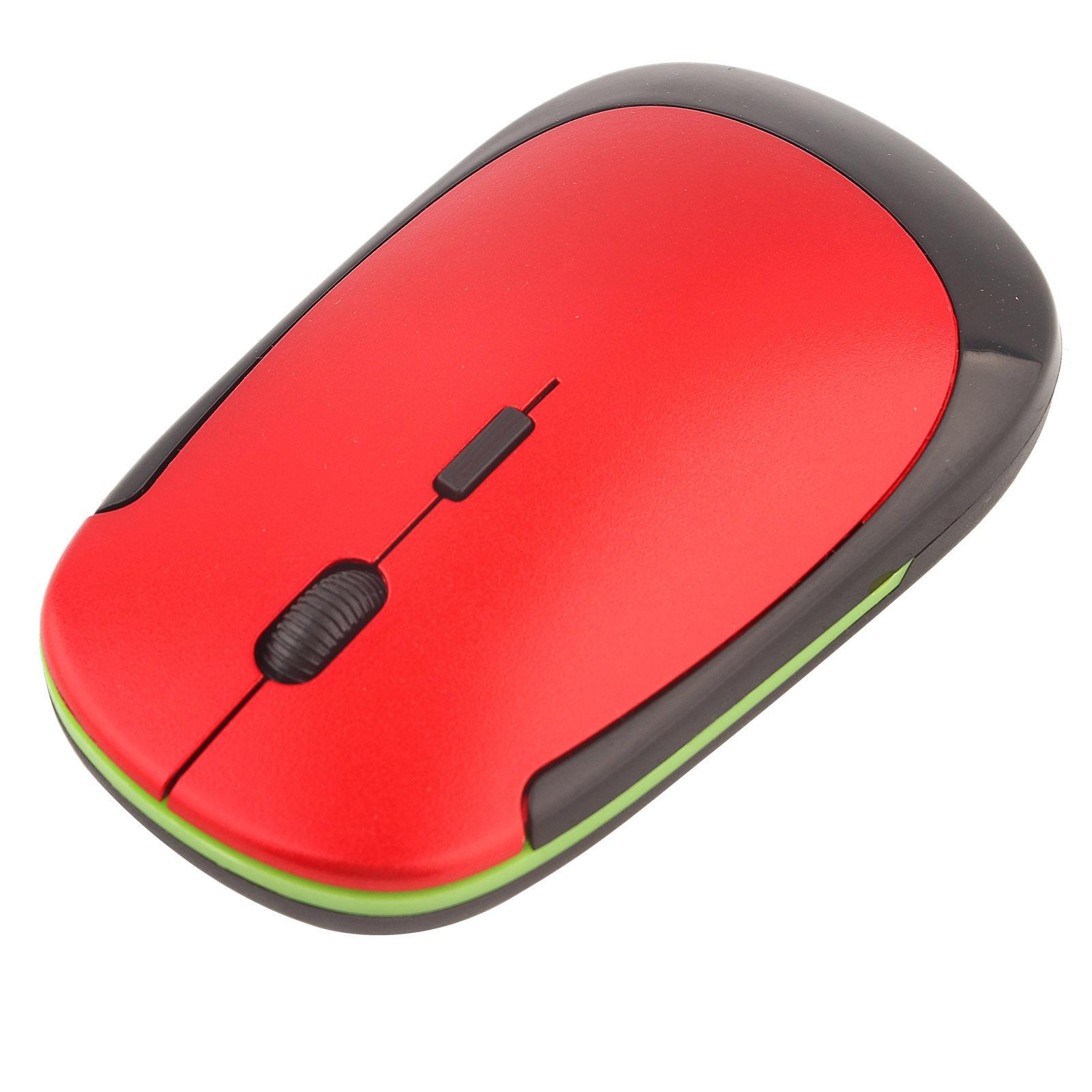 

Ultra Thin 2.4G 1200DPI USB Wireless Mouse Ergonomic Optical Positioning Mouse for Laptop красный
