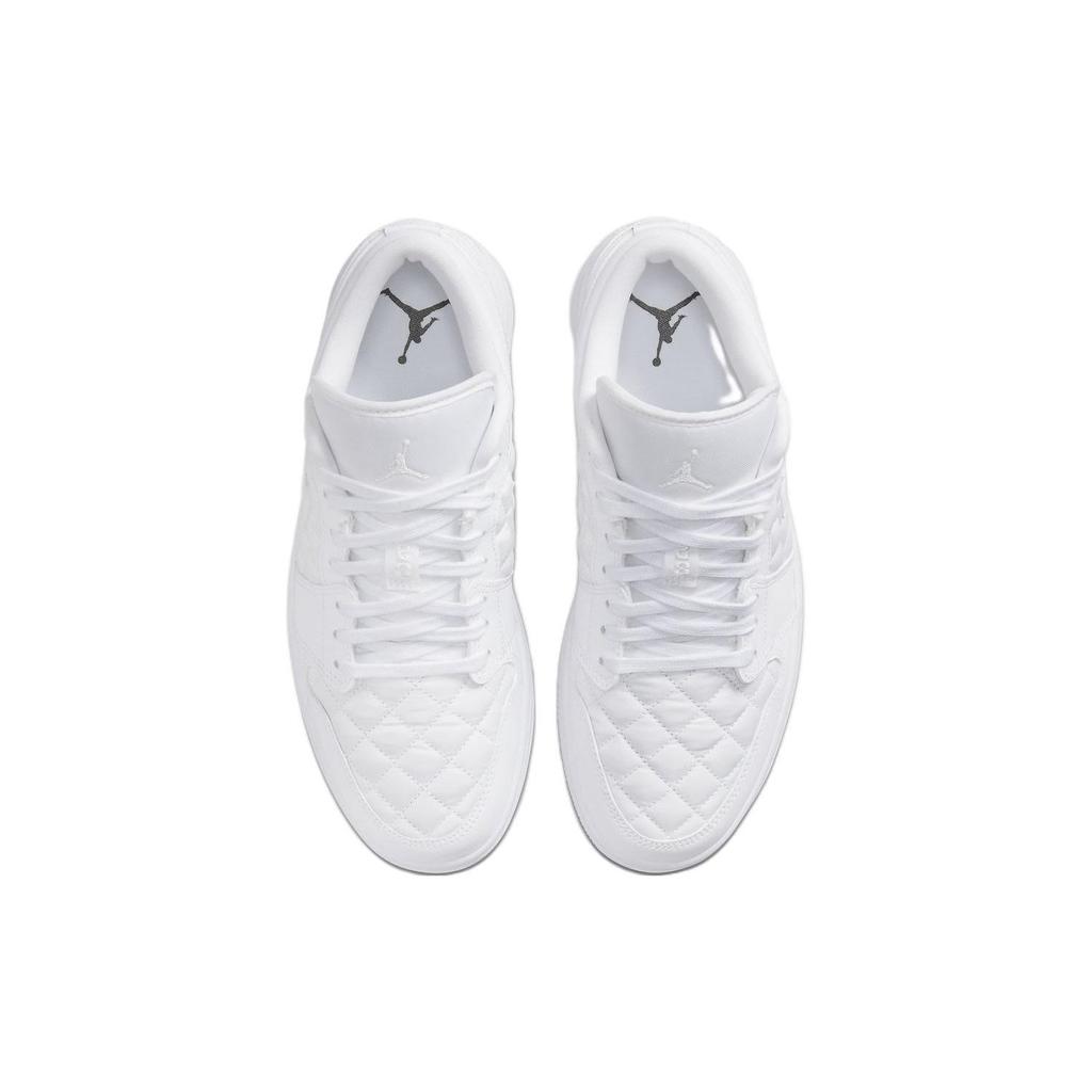 Air Jordan 1 Low Triple White Quilted Women Sneakers DB6480-100