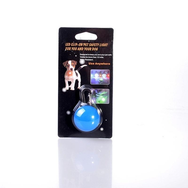 1PCS Pet Dog Flashing LED Anti-lost Pendant Clip-on Circular Collar Pet Supplies
