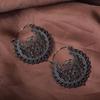 Women Retro Bohemia Carved Flower Hollowed Drop Hanging Earrings Fashion Jewelry Gift