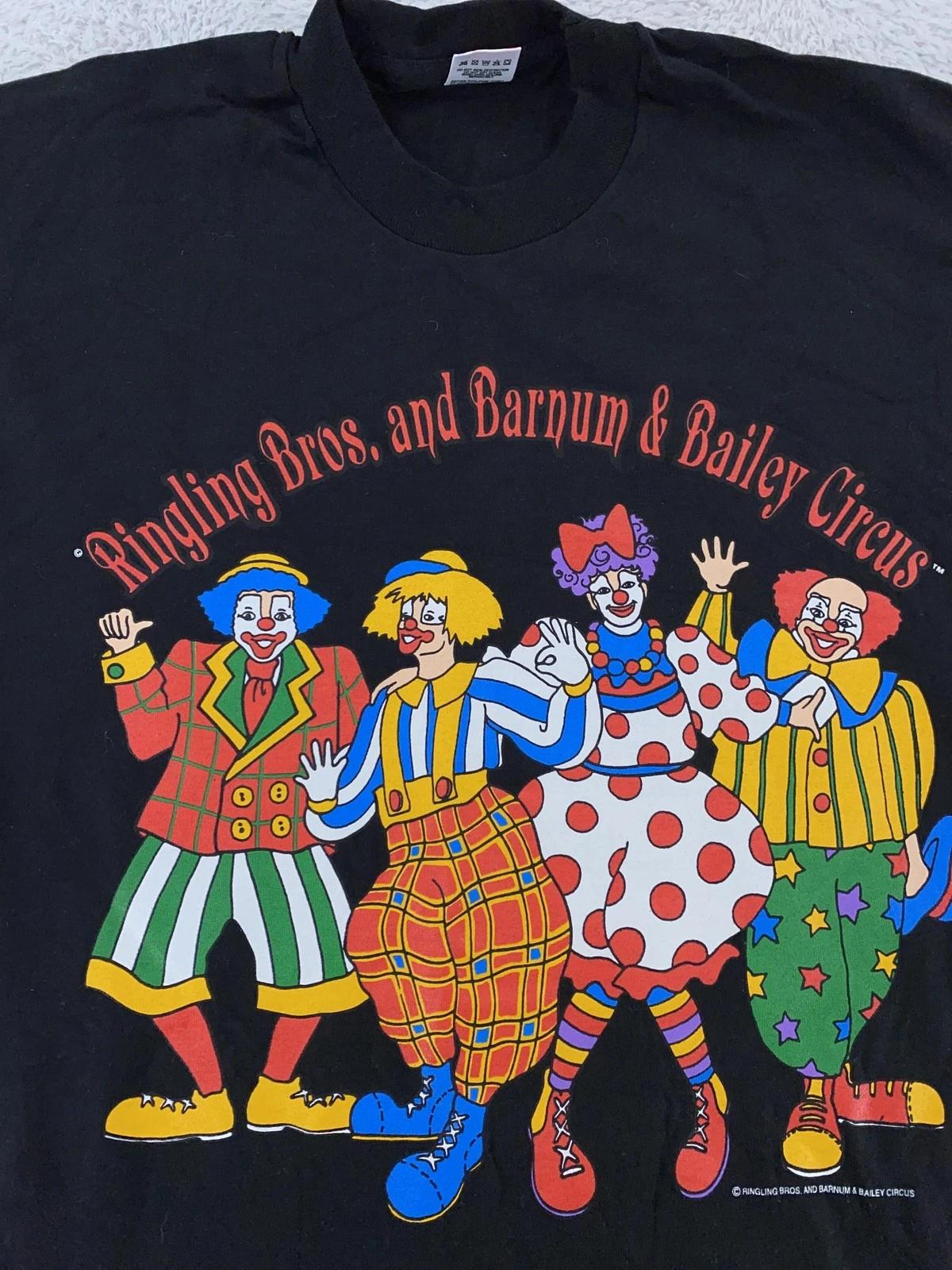 Vintage Ringling Bros Barnum Bailey Circus Shirt Mens M/L Clown Graphic 90s S