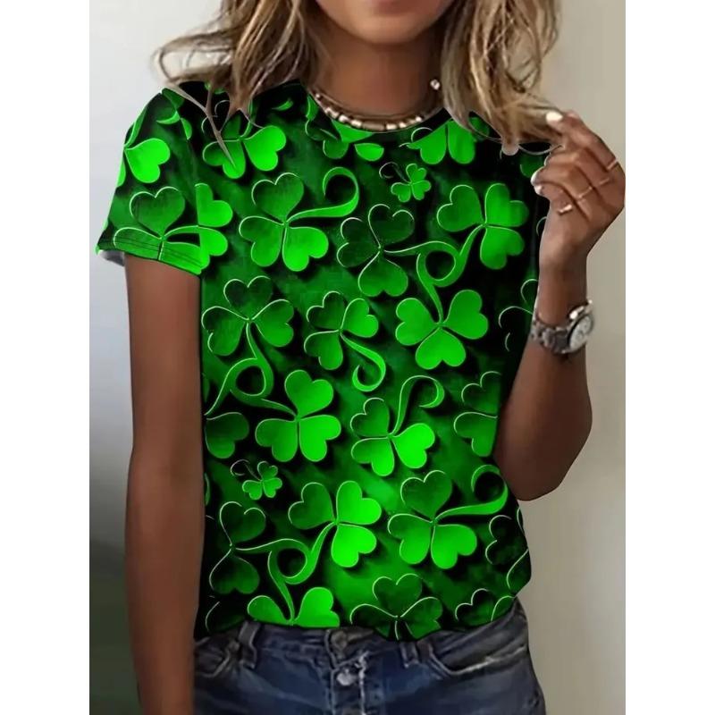 3D-gedrucktes Damen-T-Shirt Sommer Atmungsaktiv Vielseitige Mode-Tops