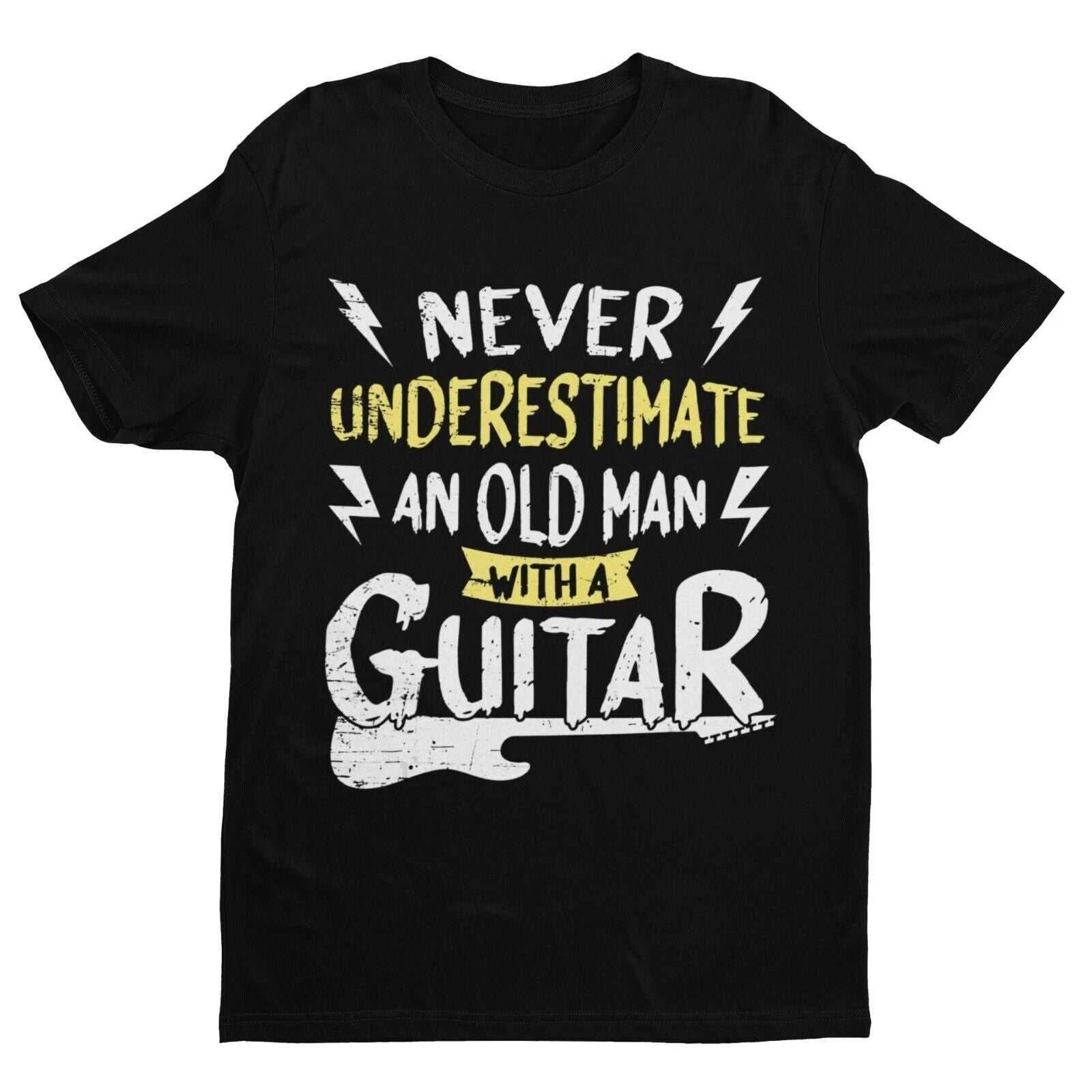 Never Underestimate An Old Man With A Guitar Funny T Shirt Dad Grandad Gift S