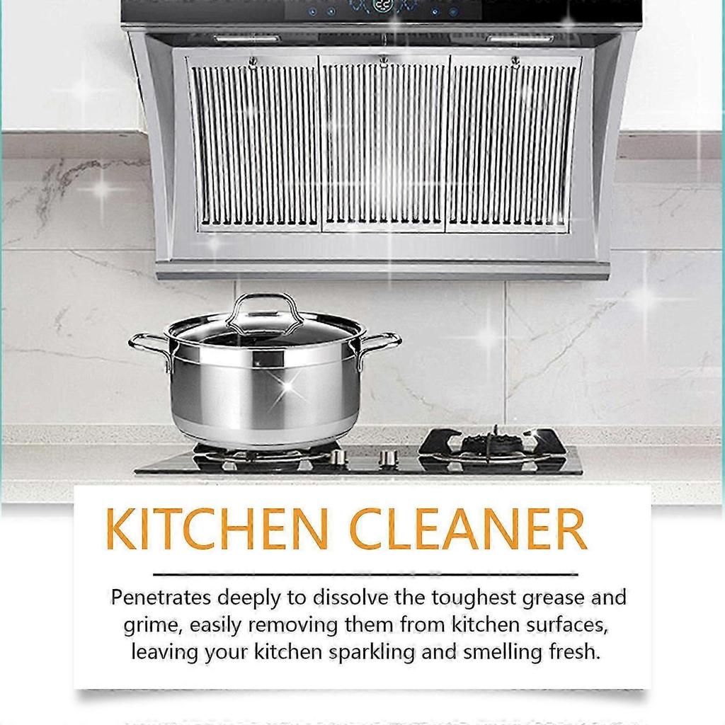 2x Kitchen Grease Foam Cleaner Powerful Heavy Oil Stain Remover Grills Ovens Grease Cleaner Household Dirt Cleaning Bubble Spray