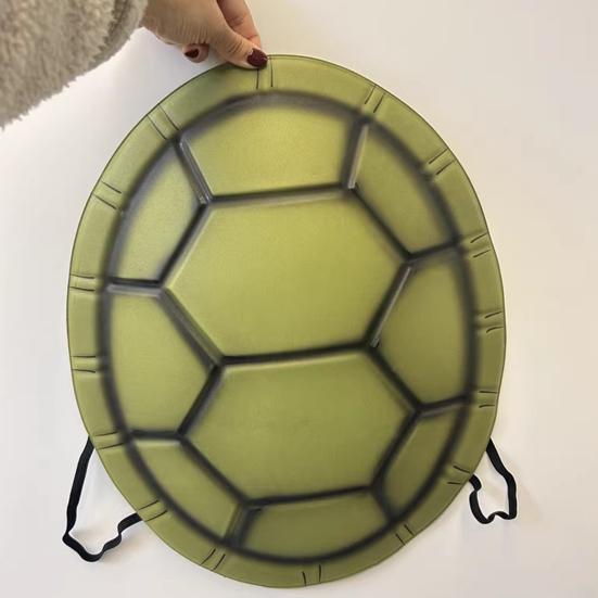 Interactive Parent Child Activity Prop Turtle Shell Costume for Kids, Halloween Ninja Cosplay Party Accessory, Adjustable Strap Back Pack EVA Backpack