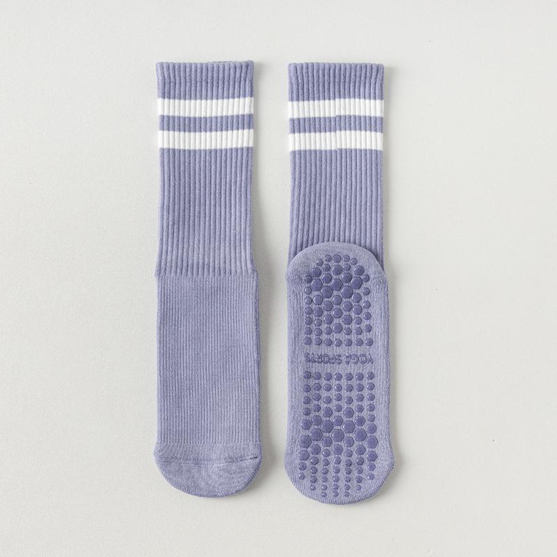 Seamless Custom Logo Grip Barre Trampoline Socks Ankle Pilates Non Slip Yoga Socks Lulu Compression Cotton Tube Terry Crew Socks