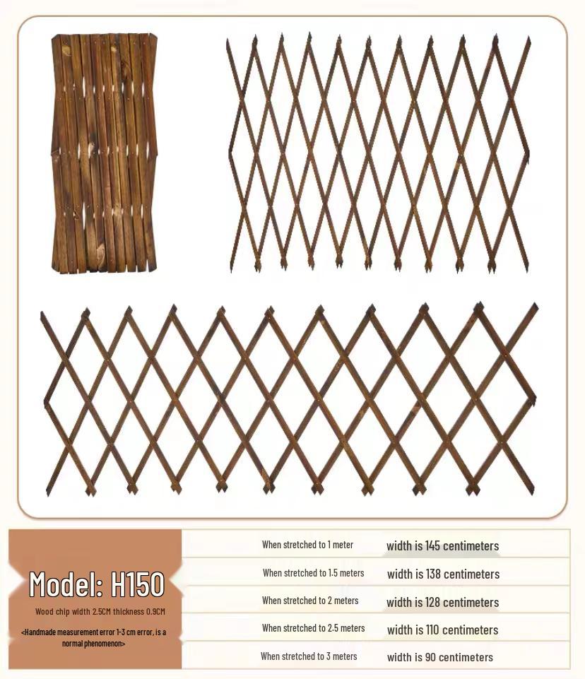 Anticorrosive Wooden Garden Fence: Outdoor, Courtyard Railing, Flower Stand & Climbing Frame