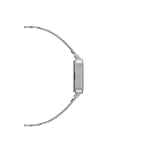 Daniel Wellington Quadro Studio Sterling Square Watch with Mesh Bracelet, White, 22x22mm, Retro.