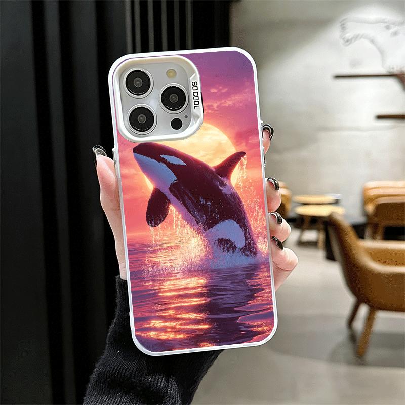 Orca Ocean Pattern Soft Phone Case for iPhone 15 16 17 Pro Max 17Air 16E 14 Plus 13 12 Mini Shockproof Cover Back Shell