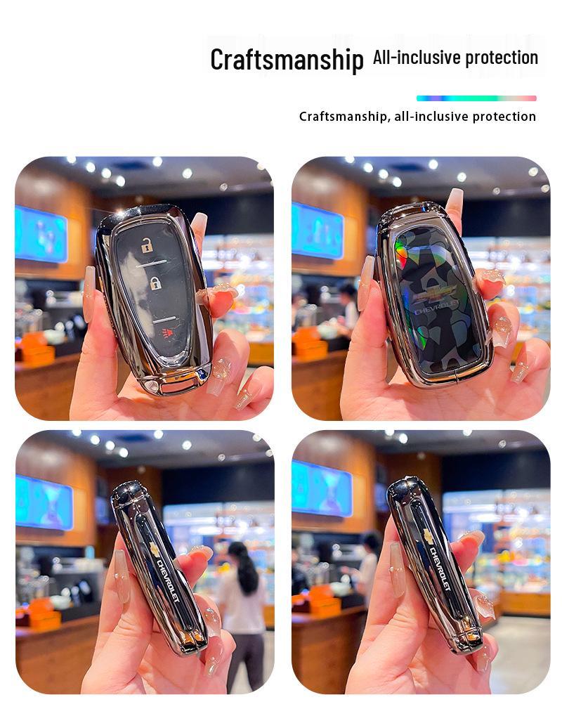 Compatible Key Cover for Chevrolet Malibu XL, Orlando, Cruze, Trax, Trailblazer - Full Coverage Shell