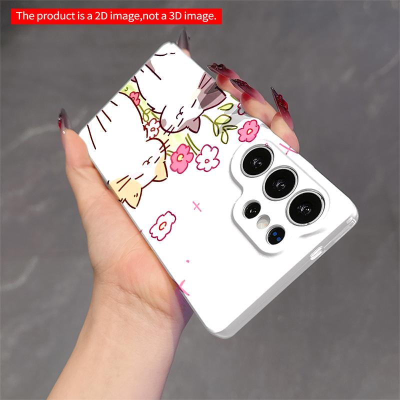 2DFlat Samsung Phone Case Cute Cats In Flower Garden Phone Case Applicable To Galaxy S23 S24 S25ULTRA S26 A12 A14 A15 A16 A54 A55