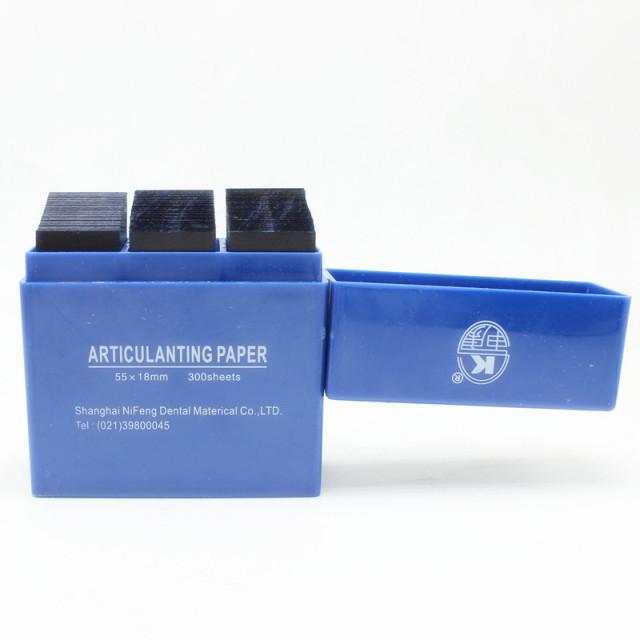 

300 листов/коробка, полоски стоматологической артикуляционной бумаги, красные/синие, стоматологические лабораторные инструменты, инструменты для стоматолога, отбеливание зубов, 55*18 м синий