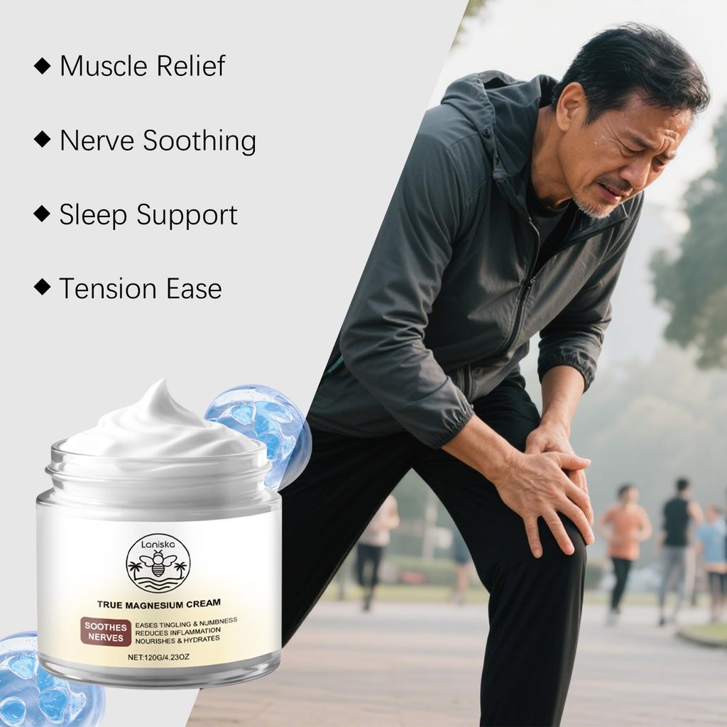 Laniska Body Care Magnesium Cream Gentle Formula Fine Moisturizing Easily Absorbed Daily Body and Joint Application