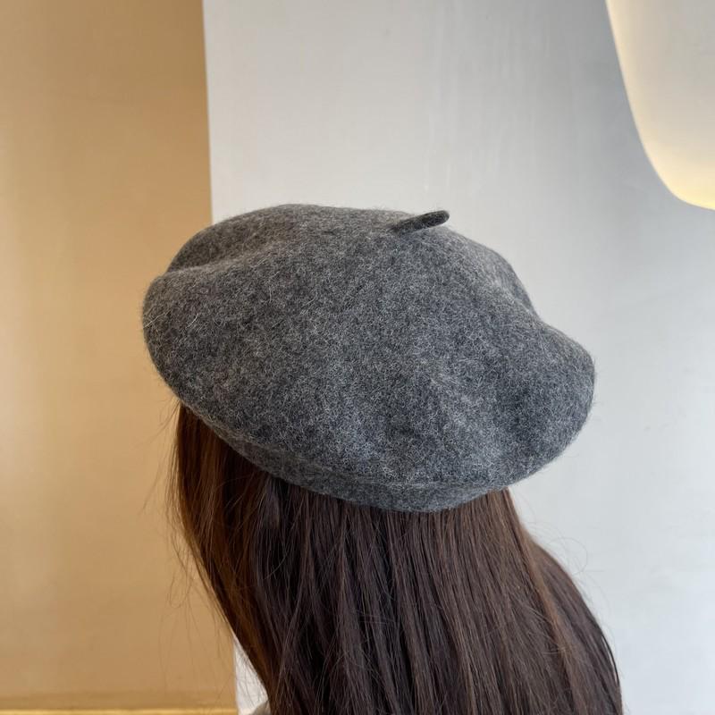 Berretto basco in lana alla moda coreana Beilei: Cappello da pittore versatile Autunno/Inverno