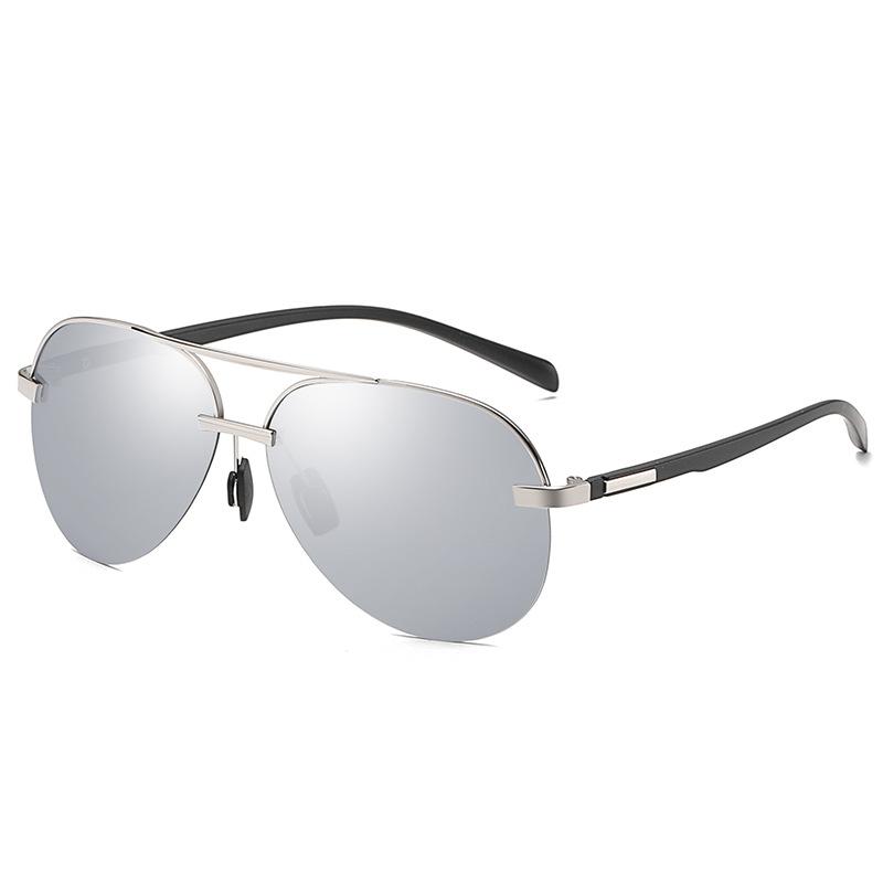 aoron Half-frame Polarized Sunglasses Trendy UV-proof Toad Glasses Color-changing Night Vision Goggles