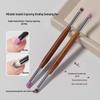 Quartz Double-Ended Nail Art Pen with Cuticle Remover and Sandalwood Handle