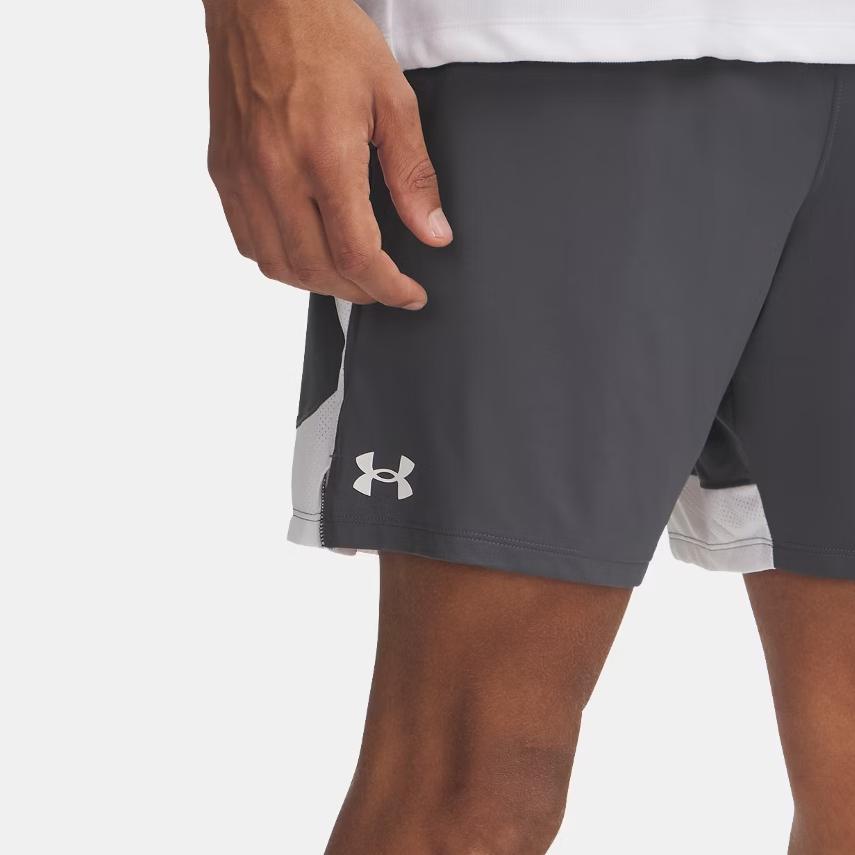 Under Armour Tech Vent Comfortable Versatile Three-Quarter Casual Shorts Men shorts Gray White 1388645-027