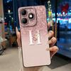 Fashion Design Initial Letter With Flower Pattern Phone Case For Itel A90 Soft Silicone Anti-scratch Black Couple Casing