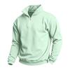 Men's Casual Quarter-Zip Stand Collar Sweatshirt