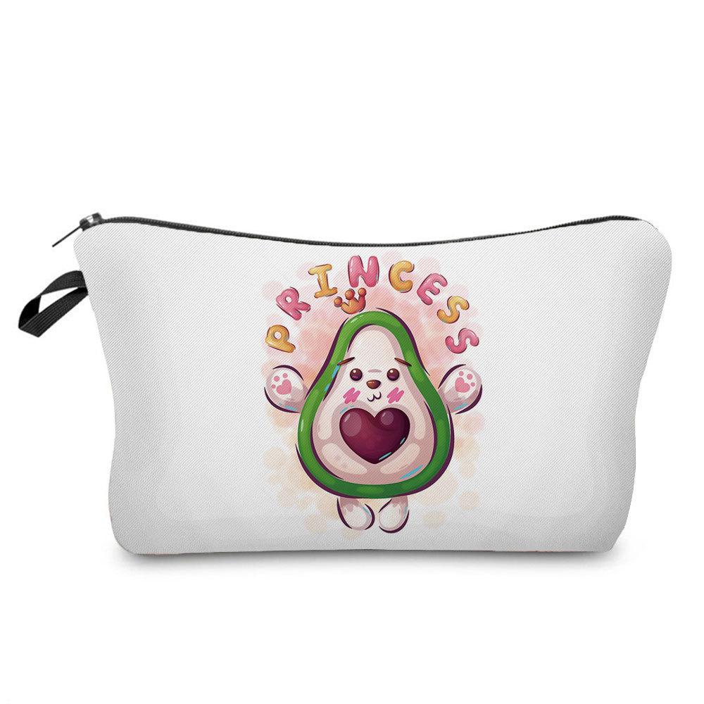 Women Avocado Print Cosmetic Bag Toiletries Organize Travel Storage Case 6700