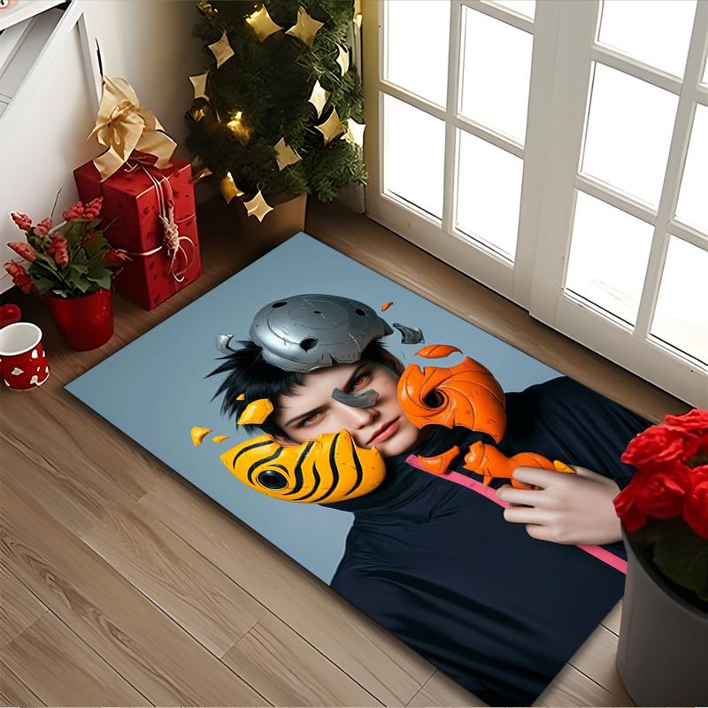 1 pièce de tapis de chaise imprimé Naruto pour utilisation à la maison, au bureau, tapis pour salon, cuisine, salle de jeux