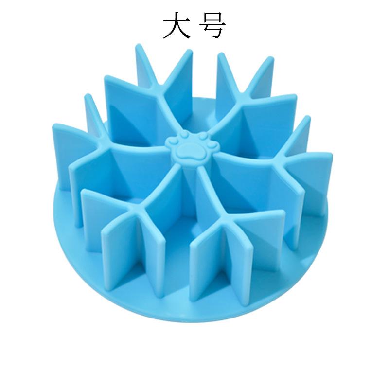 Pet Slow Feeder Bowl Silicone Material Non-Toxic Strong Suction Base Anti-Choking Design Durable Easy to Clean Suitable for Various Pets