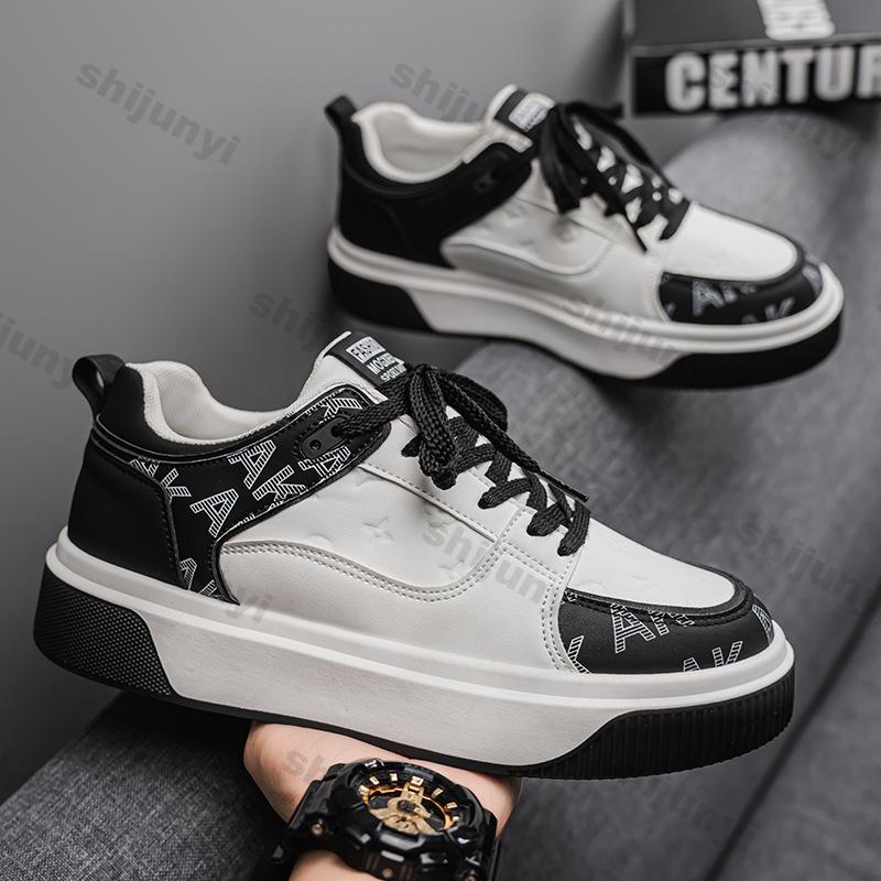 Fashion Men Shoes 2025 Spring Autumn New Fashion Comfortable Height Increase Casual Shoes Breathable Non Slip Vintage Platform Sneakers