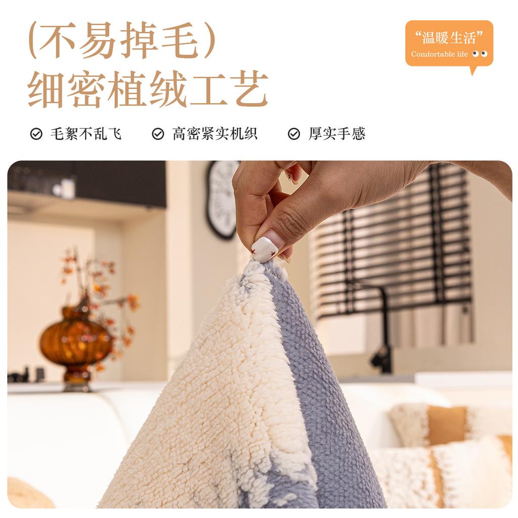 Shu Cotton Lint Special-Shaped Sofa Cushion Winter  New Seat Cushion Non-Slip Irregular Plush Sofa Cover Cross-Border