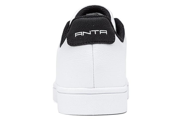 Men's Sneakers Anta Synthetic Leather Slip Resistant Abrasion Resistant Low top Skateboard Shoes Men's White