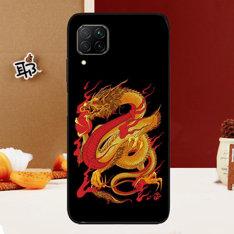 Chinese Style Crane Dragon For Huawei Nova 12s 12i 7i 8i 11i 11 9 10 SE Y60 Y61 Y70 Y72 Y73 Y90 Y91 P30 P40 Lite Case