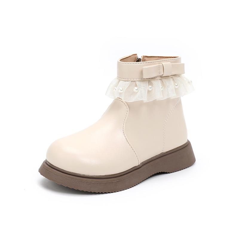 Spring Autumn Kids Shoes Boots for Girl Lolita Style Princess Ankle Boots Fashion Versatile Children Causal Leather Boots New